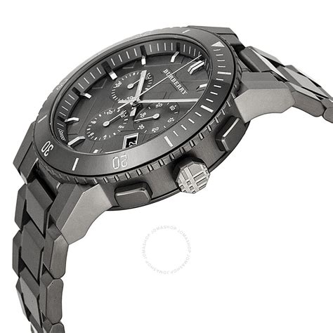 burberry men's gunmetal watch|burberry chronograph gunmetal.